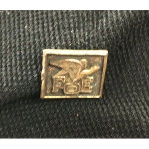 FOE Rectangular pin with Eagle ⅝"x⅞"  Gold toned 1 oz